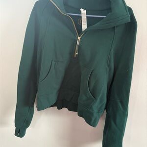 Green Women's Half-Zip Sweatshirt